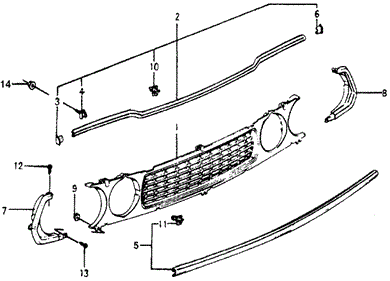 INTERIOR / BUMPER/FRONT GRILLE for 1977 Honda ACCORD HATCHBACK #1