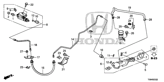 CHASSIS/CLUTCH MASTER CYLINDER (2.4L) (KA/KC) for 2013 Honda CIVIC COUPE #1
