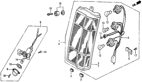 Taillight for 1987 Honda Civic #0