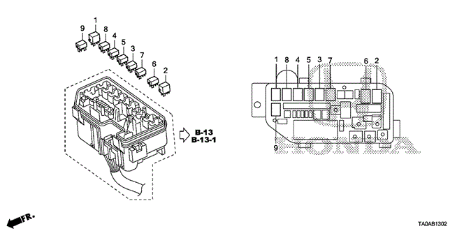 Electrical/Exhaust/Heater/Fuel/Control Unit (Engine Room) (2) for 2012 Honda ACCORD SEDAN #1