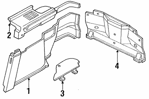 Interior Trim - Rear Body for 1990 Ford Probe #0