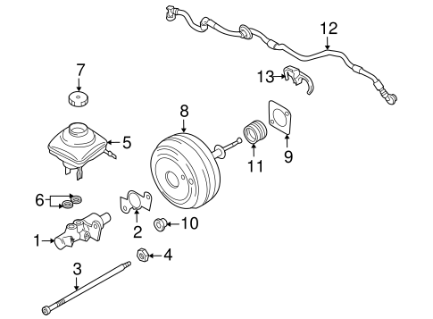 Panamera MASTER CYLINDER - COMPONENTS ON DASH PANEL