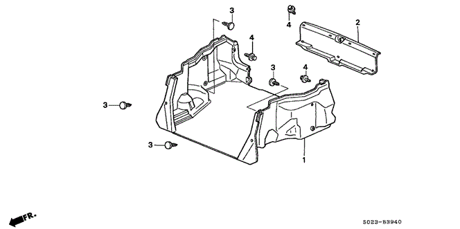 Interior/Bumper/Trunk Side Garnish for 2000 Honda CIVIC COUPE #1