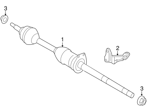 Front Suspension/Drive Axles for 2009 Ford Taurus X #1