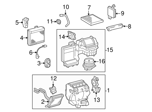 HVAC/EVAPORATOR & HEATER COMPONENTS for 2010 Toyota Avalon #1