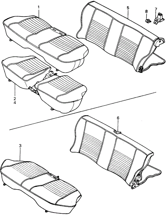 INTERIOR / BUMPER/REAR SEAT for 1982 Honda CIVIC HATCHBACK #1