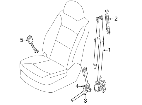 Front Seat Belts for 2011 Kia Sorento #0