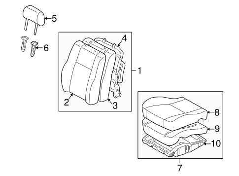 BODY/FRONT SEAT COMPONENTS for 1999 Toyota Corolla #2