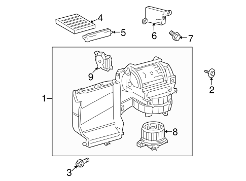 HVAC/HEATER COMPONENTS for 2008 Toyota Sequoia #1