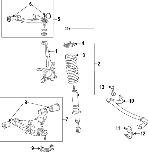 FRONT SUSPENSION/RIDE CONTROL for 2013 Toyota Sequoia #1