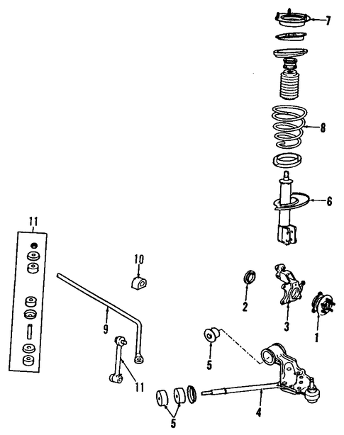 SUSPENSION COMPONENTS Parts for 1995 Cadillac DeVille #1