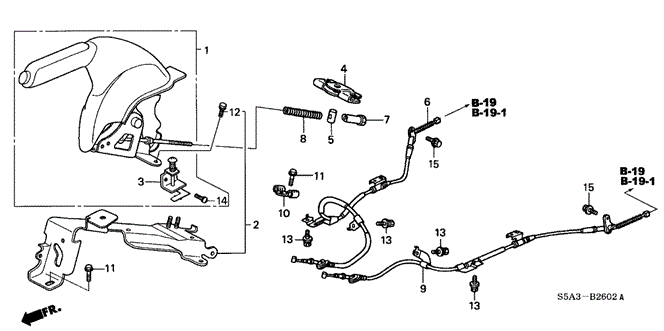 Chassis/Parking Brake (3) for 2003 Honda CIVIC SEDAN #1