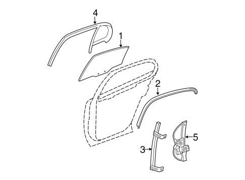 Grand Prix GLASS - REAR DOOR