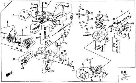 ENGINE/CARBURETOR for 1986 Honda CIVIC 5-DOOR #1