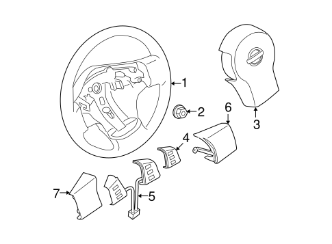 Steering Wheel & Trim for 2009 Nissan Frontier #0