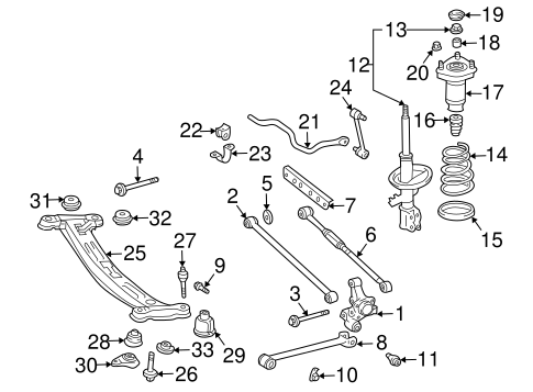 REAR SUSPENSION/REAR SUSPENSION for 1999 Toyota Solara #1