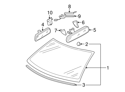 Glass - Windshield for 2006 Volkswagen Jetta #0