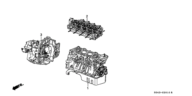 ENGINE/ENGINE ASSY. - TRANSMISSION ASSY. for 1996 Honda CIVIC SEDAN #1