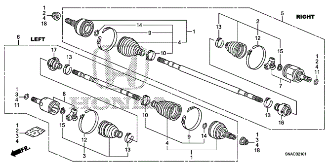 CHASSIS/DRIVESHAFT (AT) for 2011 Honda CIVIC SEDAN #1