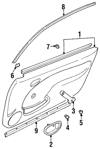 Metro INTERIOR TRIM - FRONT DOOR