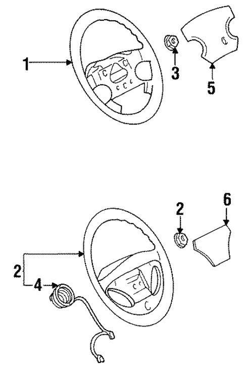 Steering Wheel & Trim for 1994 Volkswagen Jetta #0