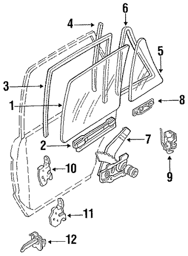 Tracer GLASS - REAR DOOR