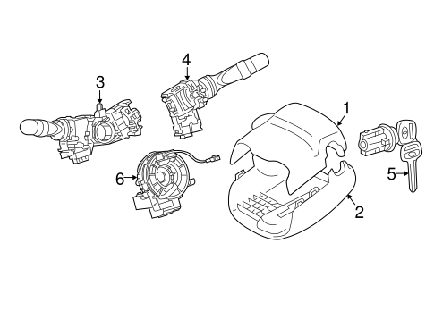 STEERING/SHROUD, SWITCHES & LEVERS for 2016 Toyota Sienna #1