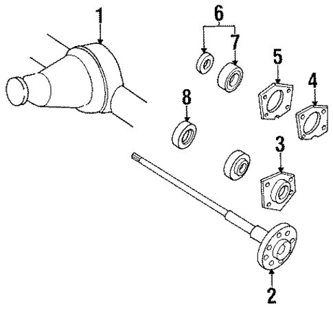 REAR SUSPENSION/AXLE HOUSING for 1997 Toyota Previa #2