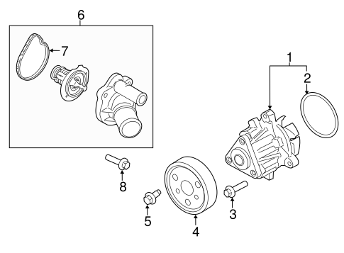 Cooling System/Water Pump for 2016 Ford Transit Connect #2