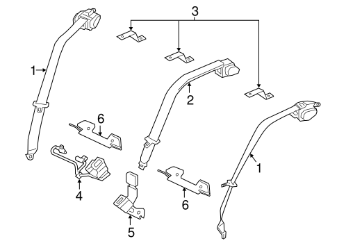 XF REAR SEAT BELTS