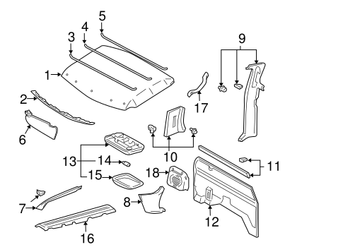 BODY/INTERIOR TRIM - CAB for 2004 Toyota Tacoma #2