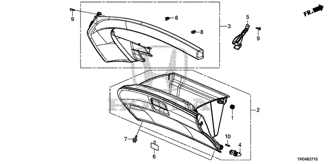 Interior/Bumper/Instrument Panel Garnish (Passenger Side) for 2012 Honda CIVIC SEDAN #1