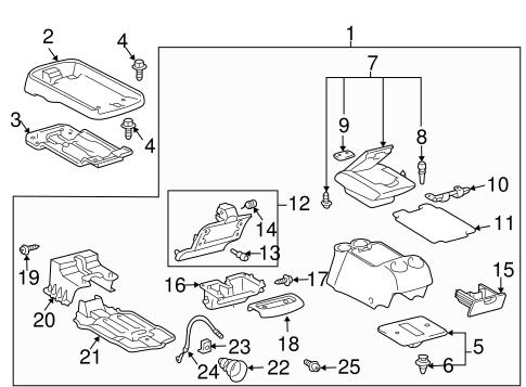 BODY/CENTER CONSOLE for 2006 Toyota Sienna #1