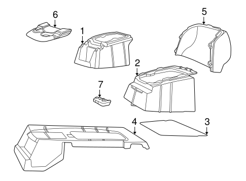 Rear Console for 2007 Ford F-250 Super Duty #0