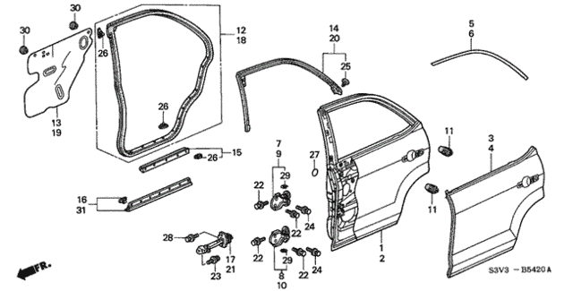 Rear Door Panels for 2001 Acura MDX #0