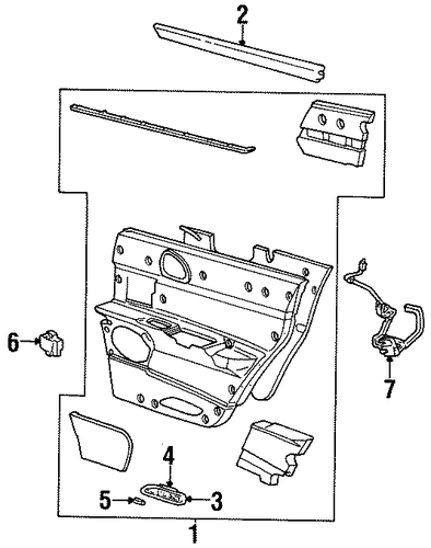 Continental INTERIOR TRIM - REAR DOOR