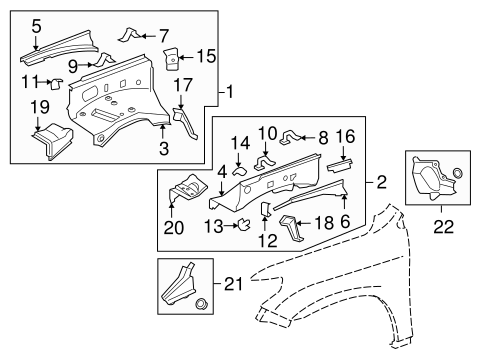BODY/STRUCTURAL COMPONENTS & RAILS for 2010 Toyota Land Cruiser #1