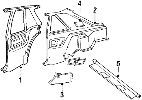 Mustang QUARTER PANEL TRIM 2