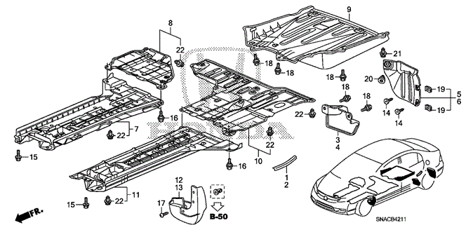 INTERIOR / BUMPER/UNDER COVER for 2010 Honda CIVIC SEDAN #1