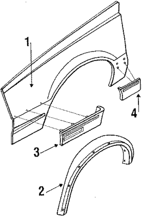 Exterior Trim - Fender for 1994 Pontiac Sunbird #0