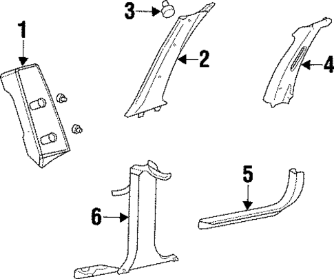 Sable INTERIOR TRIM - PILLARS
