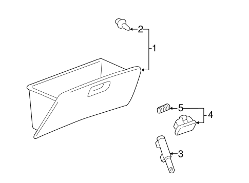BODY/GLOVE BOX for 2004 Toyota Matrix #1