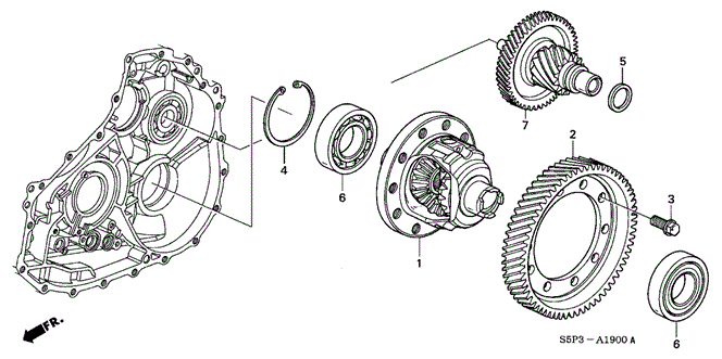TRANSMISSION - AUTOMATIC/CVT DIFFERENTIAL for 2001 Honda CIVIC SEDAN #1