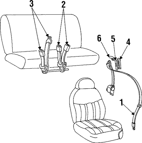 Navigator REAR SEAT BELTS