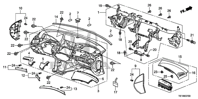 INTERIOR / BUMPER/INSTRUMENT PANEL for 2012 Honda ACCORD COUPE #1