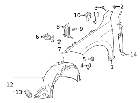 Fender & Components for 2020 Volkswagen Jetta #0