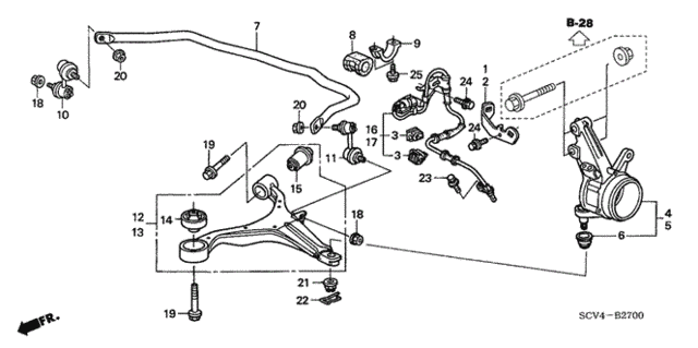 Front Knuckle - Front Lower Arm for 2006 Honda Element #0