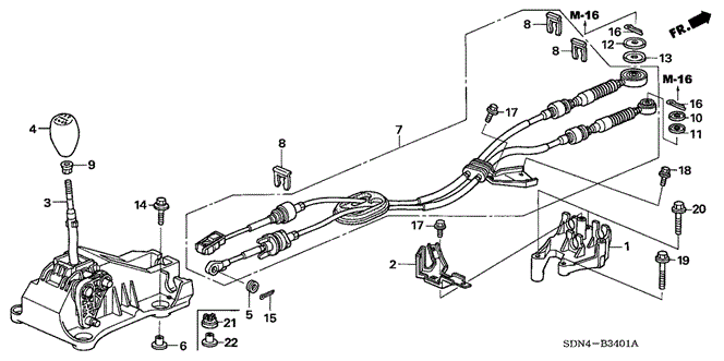 Chassis/Shift Lever (V6) for 2003 Honda ACCORD COUPE #1