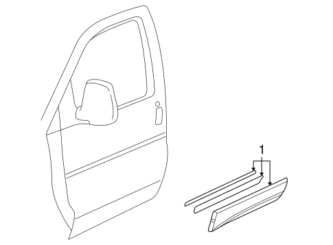 Savana 3500 EXTERIOR TRIM - FRONT DOOR 2