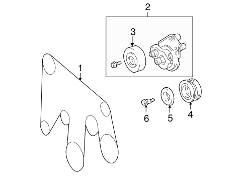 COOLING SYSTEM/BELTS & PULLEYS for 2007 Toyota Sequoia #1